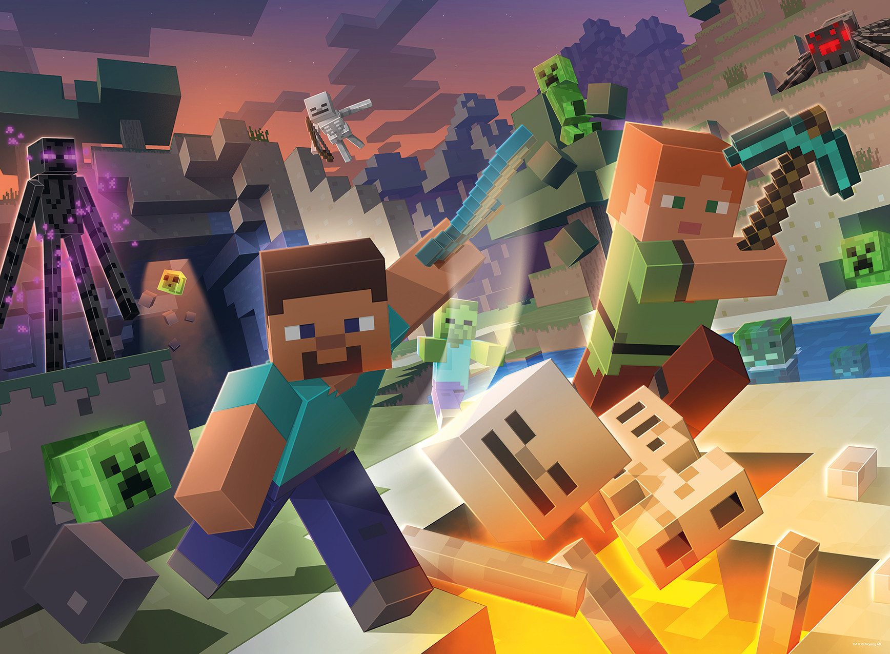Ravensburger Puzzle Monster Minecraft, 100 Puzzleteile, günstig online kaufen