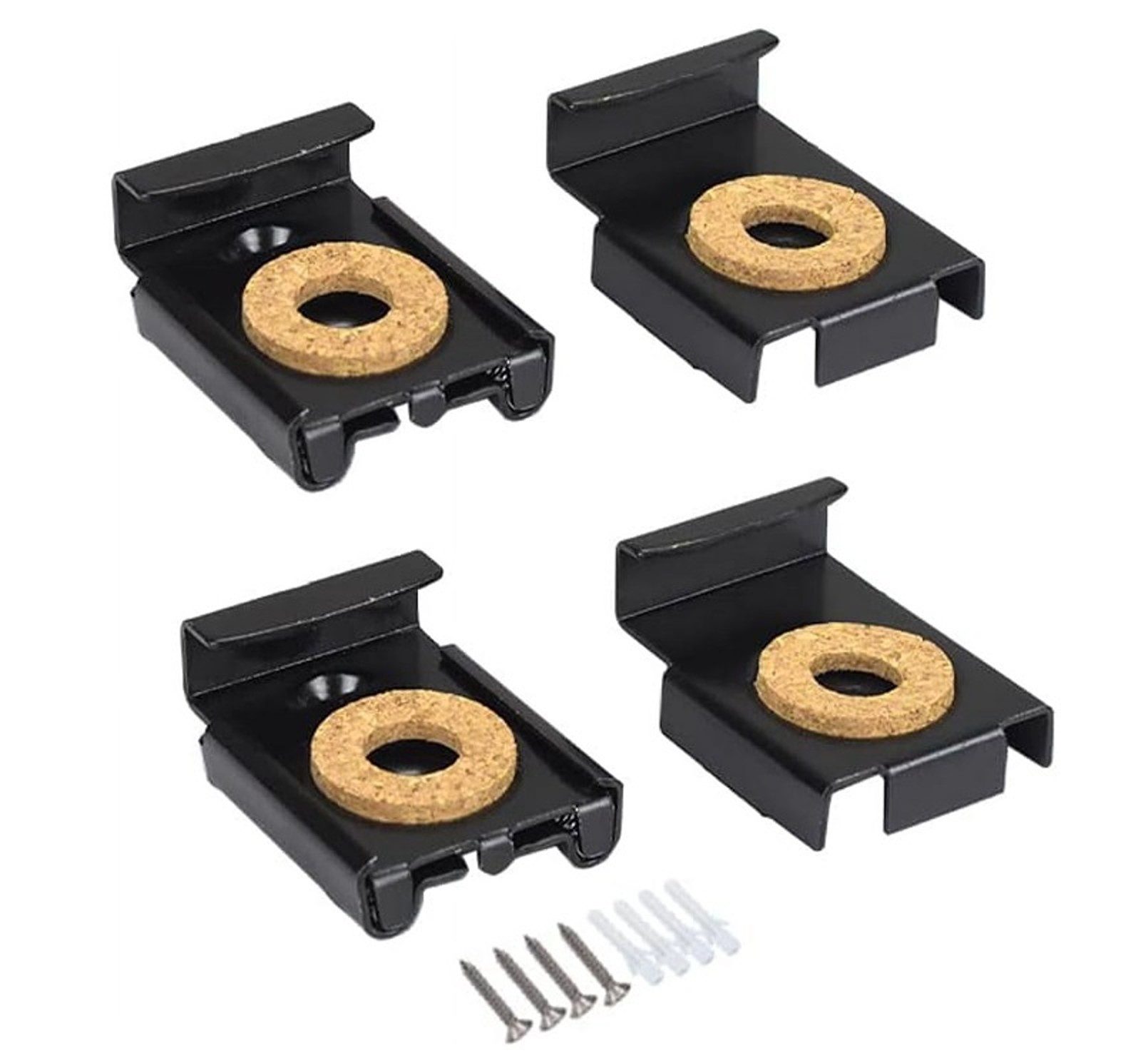 Regal Spiegelaufhängung Clips Set mit Dübel und Schrauben, 4 Stück - Spiege
