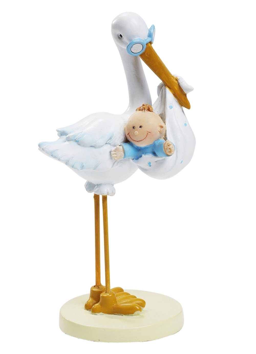 HobbyFun Dekofigur CREApop® Baby Blau Storch mit 11cm