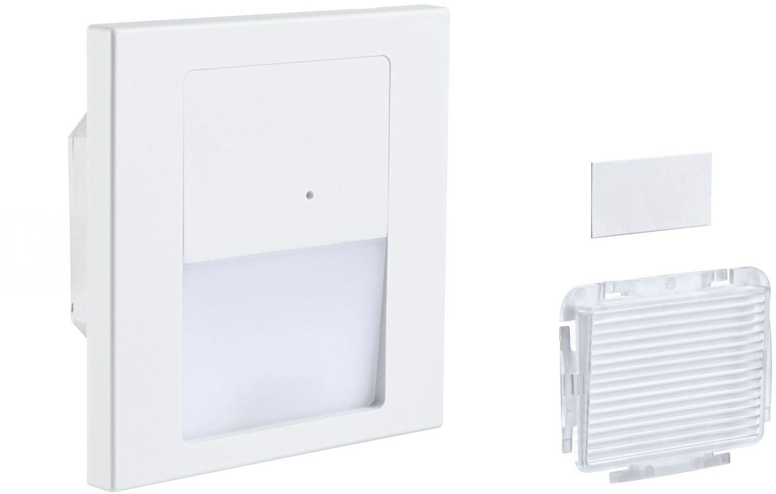 Paulmann LED Einbauleuchte LED Wandeinbauleuchte Tsaro eckig 80x36mm, LED fest integriert, Warmweiß