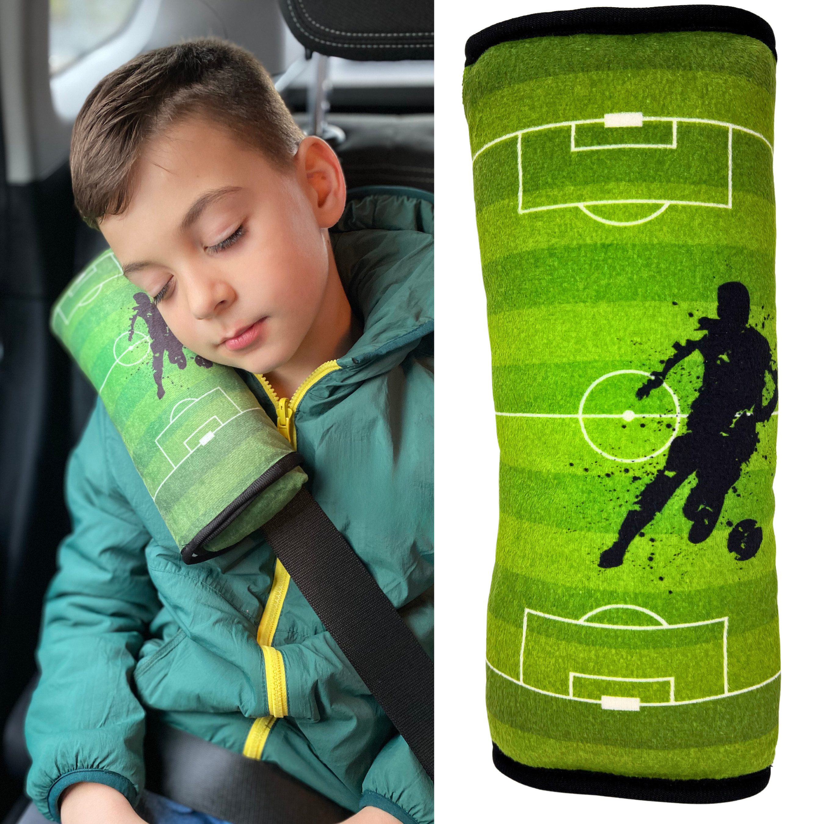 HECKBO Schlafkissen Auto Schlafkissen Fussball Football für Kinder Mädchen Jungen WM 2026