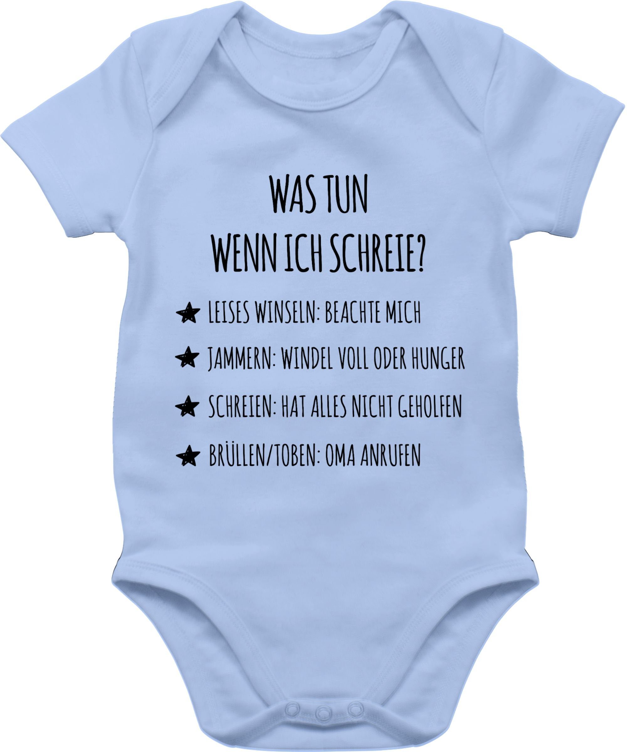 Shirtracer Shirtbody Schreianleitung, was tun wenn ich schreie? Strampler Baby Mädchen & Junge