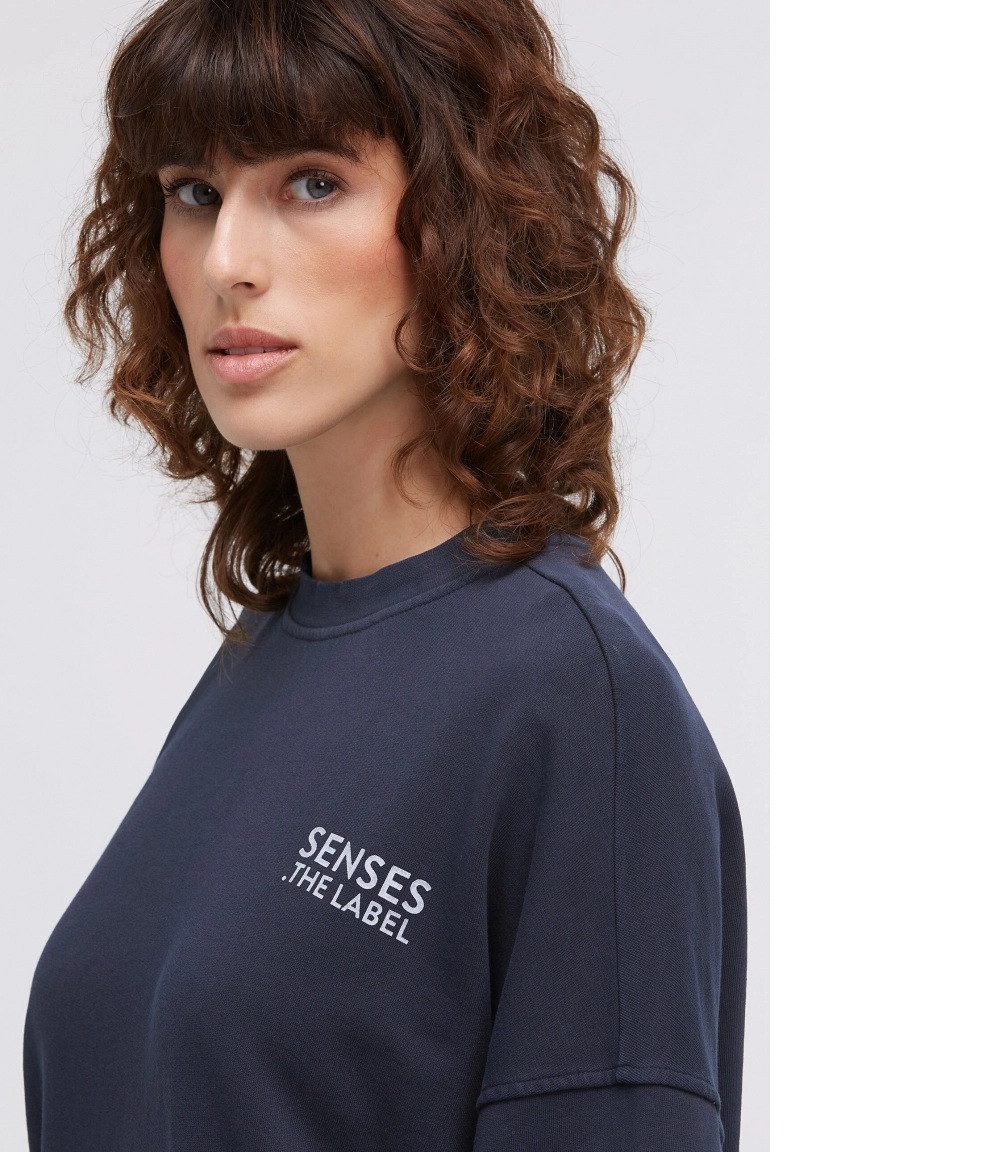 SENSES.THE LABEL Sweatshirt,Sweatshirt STAR:LIGHT mit gewaschener Optik und Backprint Print