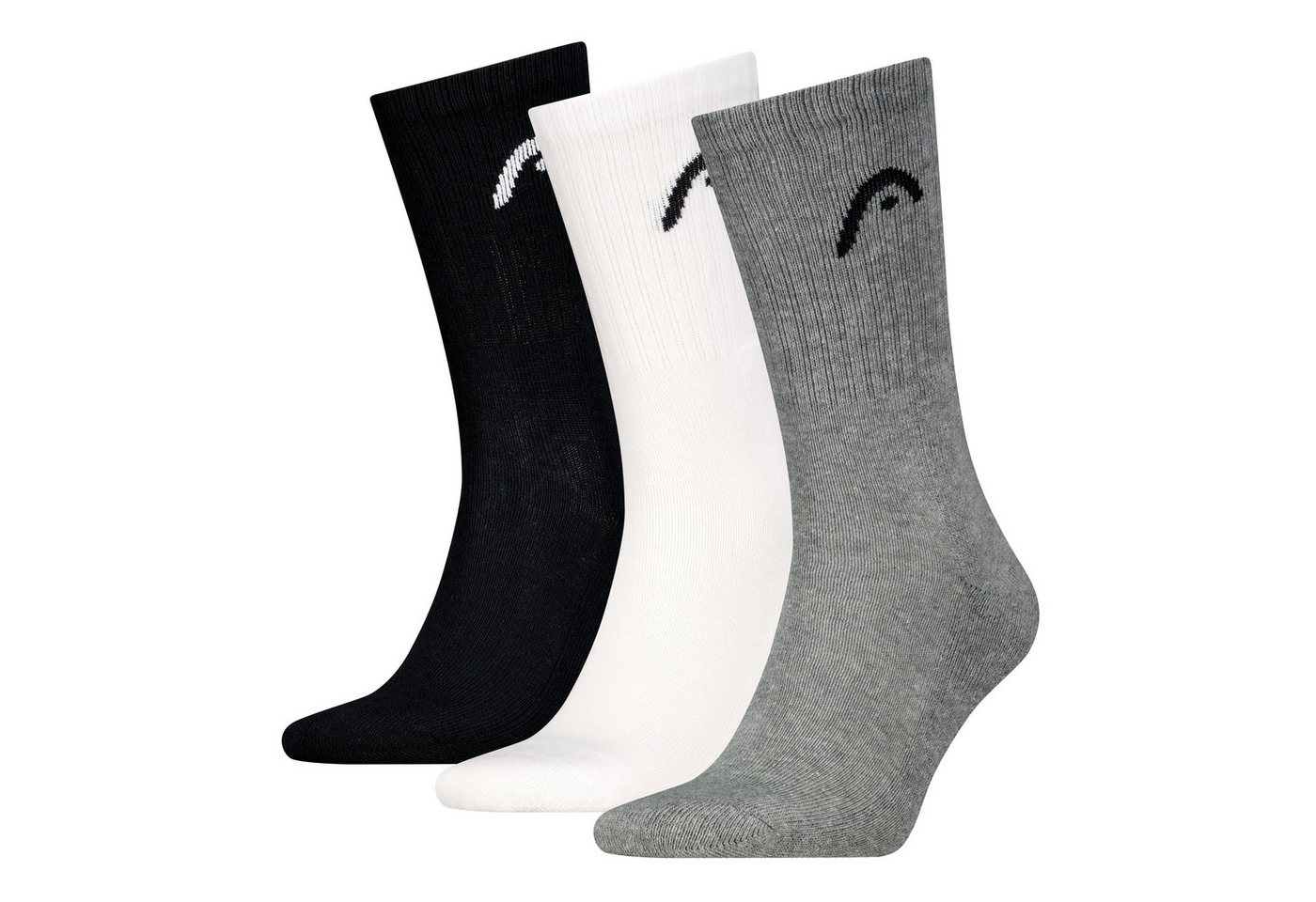 Head Tennissocken HEAD ALL SPORTS TRAINING CREW (3 Paar) mit gepolsterter Sohle für Dämpfung und zusätzlichen Komfort