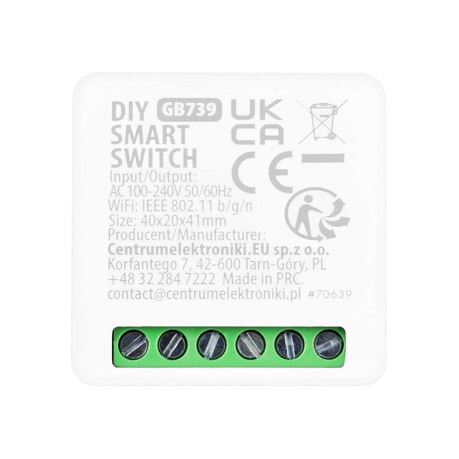 GreenBlue Relais-Modul GB739 Smart Tuya WLAN-Steuerrelais für Unterputzmontage, (1-St), 100–240 V AC, 50/60 Hz, max. 16 A, für LED 150 W