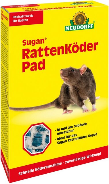 Neudorff Gift-Rattenköder »Sugan RattenKöder Pad«, 400 g, Komplett-Set