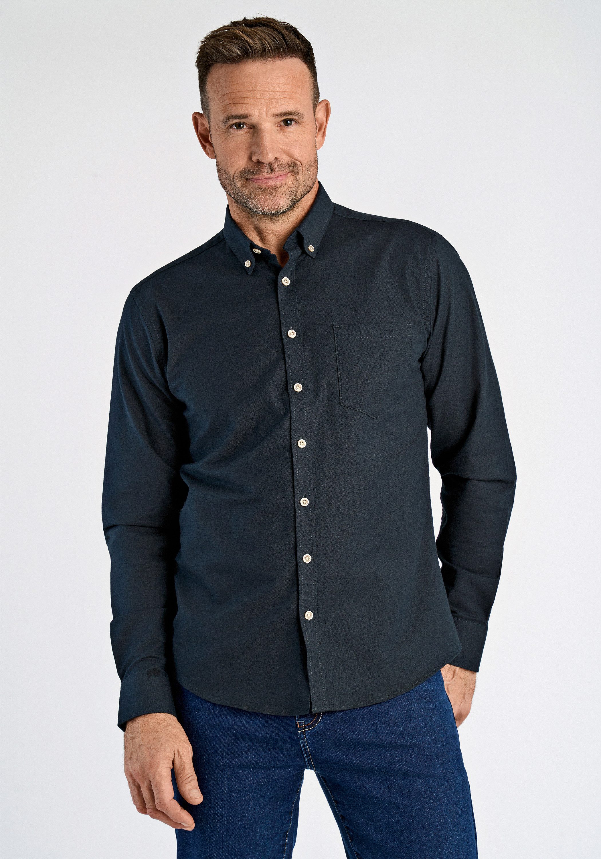 Businesshemd Oxford-Hemd (Langarm) Regular Fit