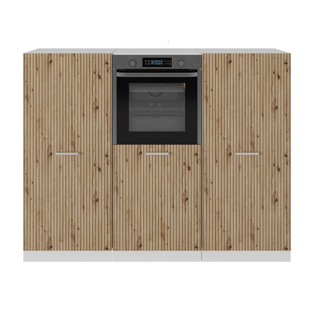 Vicco Küchenzeile R-Line, Artisan Eiche/Weiß, 180 cm ohne Arbeitsplatte