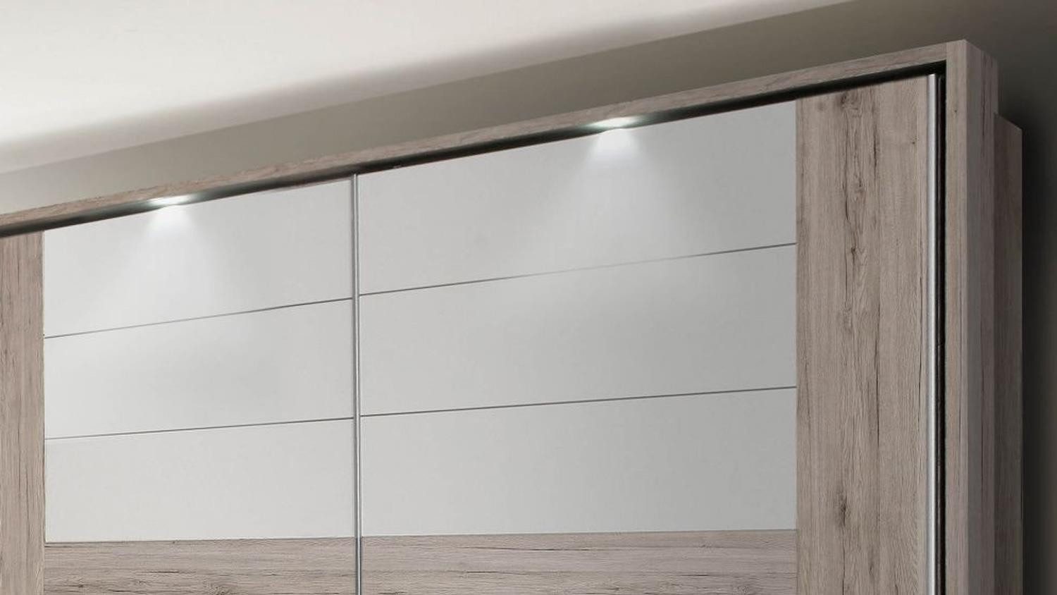 FORTE Schwebetürenschrank Zubehör Passepartoutrahmen Rondino Sandeiche LEDfür Schweber 270 cm