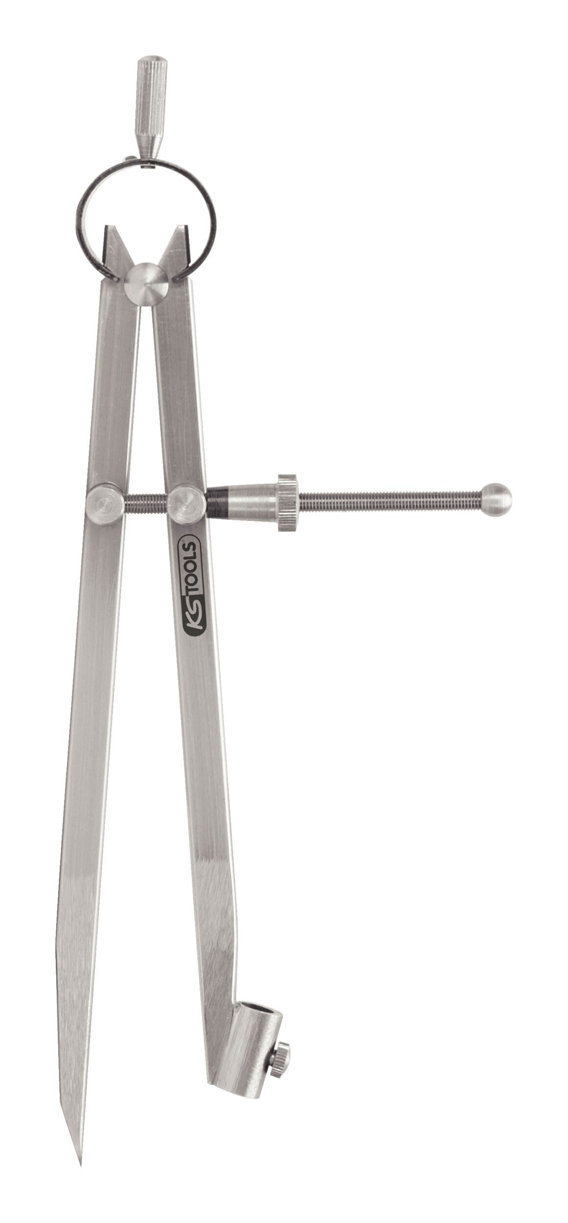 KS Tools Zirkel, Präzisions-Feder-Spitzzirkel mit Bleistifthalter