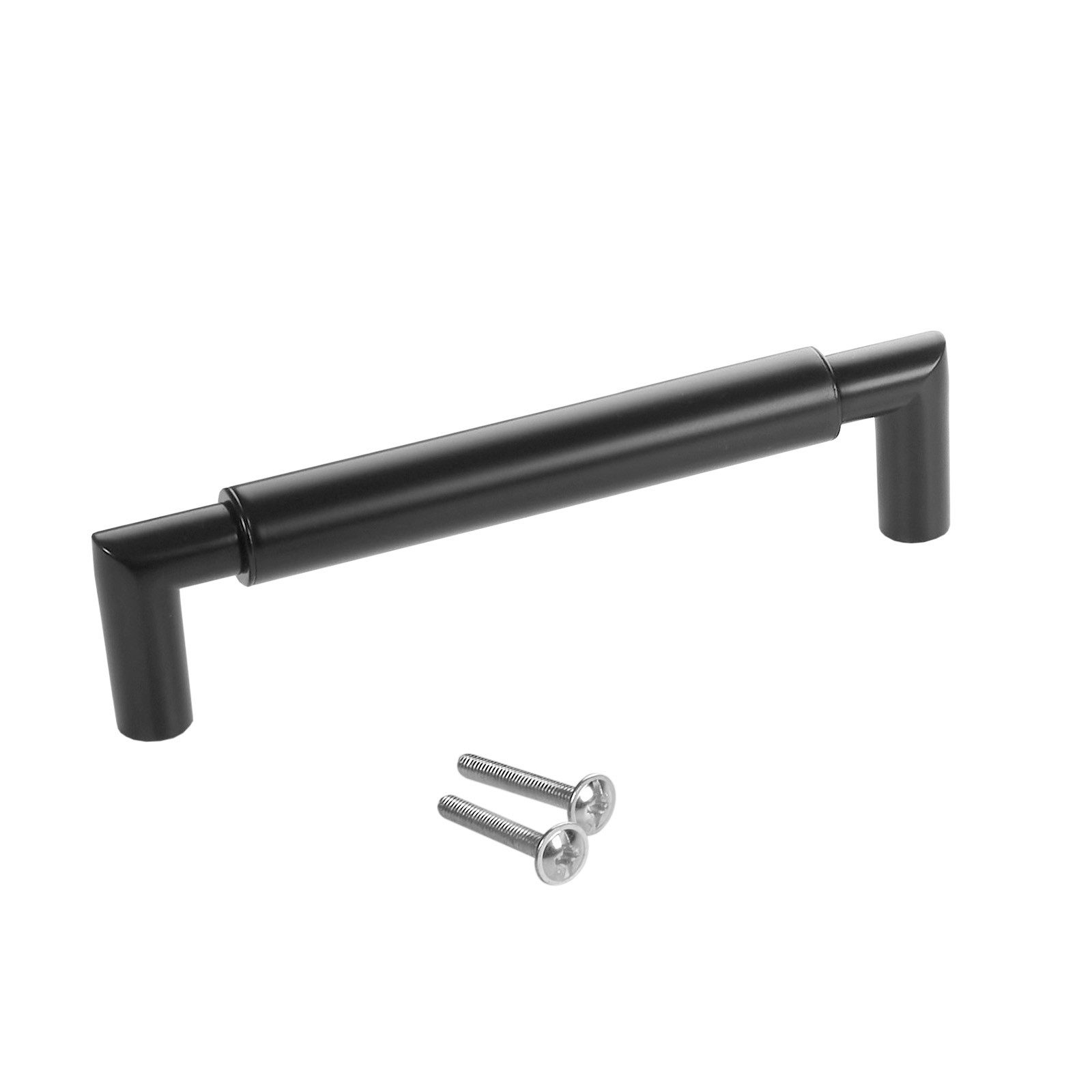 SO-TECH® Möbelgriff Stangengriff E9 echt Edelstahl Ø 16 mm BA 128 - 640 mm (1-St), Bohrlochabstand (BA) 128 mm, schwarz matt, inkl. Schrauben