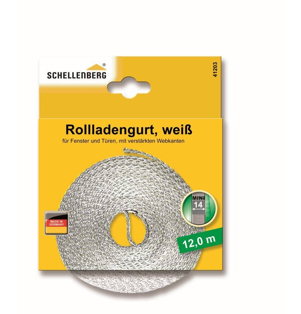 SCHELLENBERG Rollladengurt weiß Rollladengurt mm Schellenberg Breite - 14