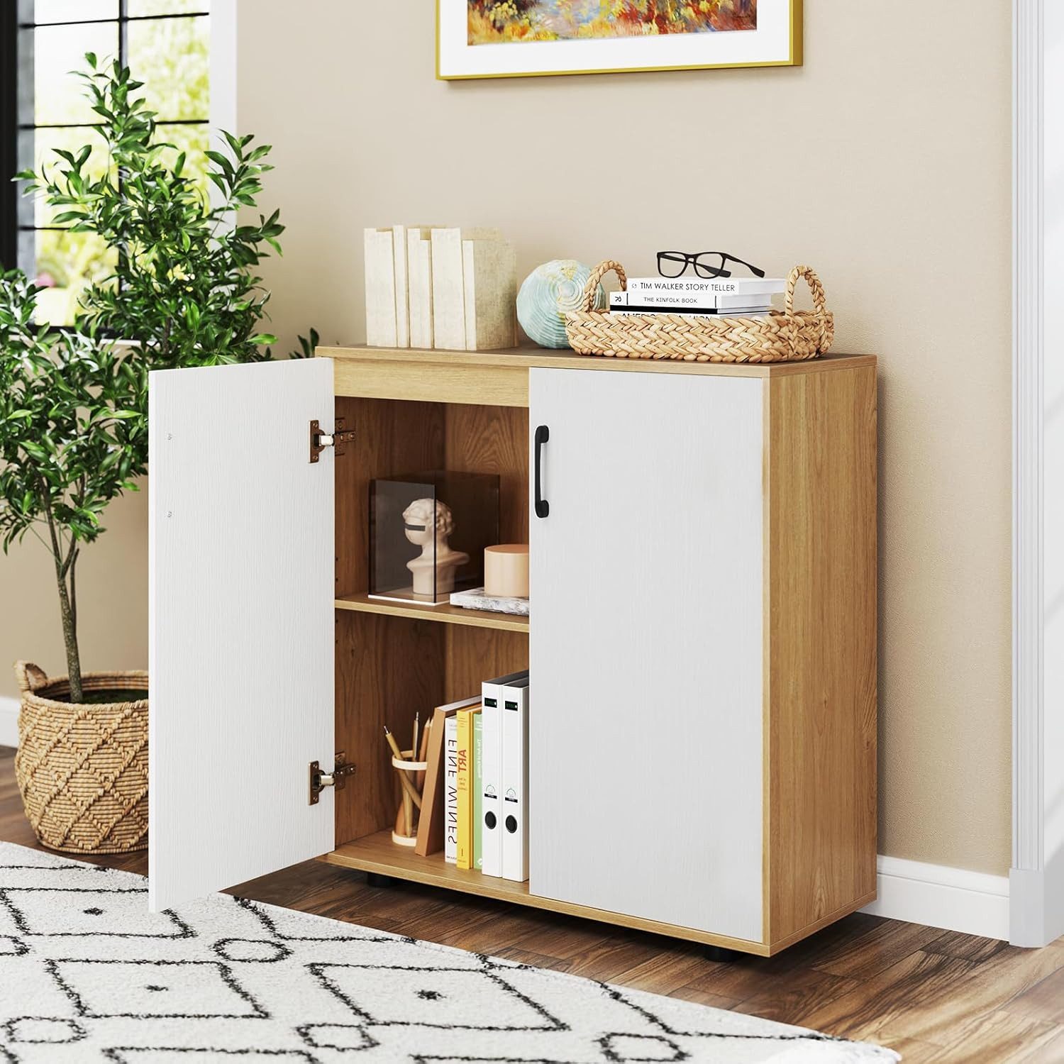 KOMFOTTEU Küchenbuffet Buffetschrank mit 2 Türen, günstig online kaufen