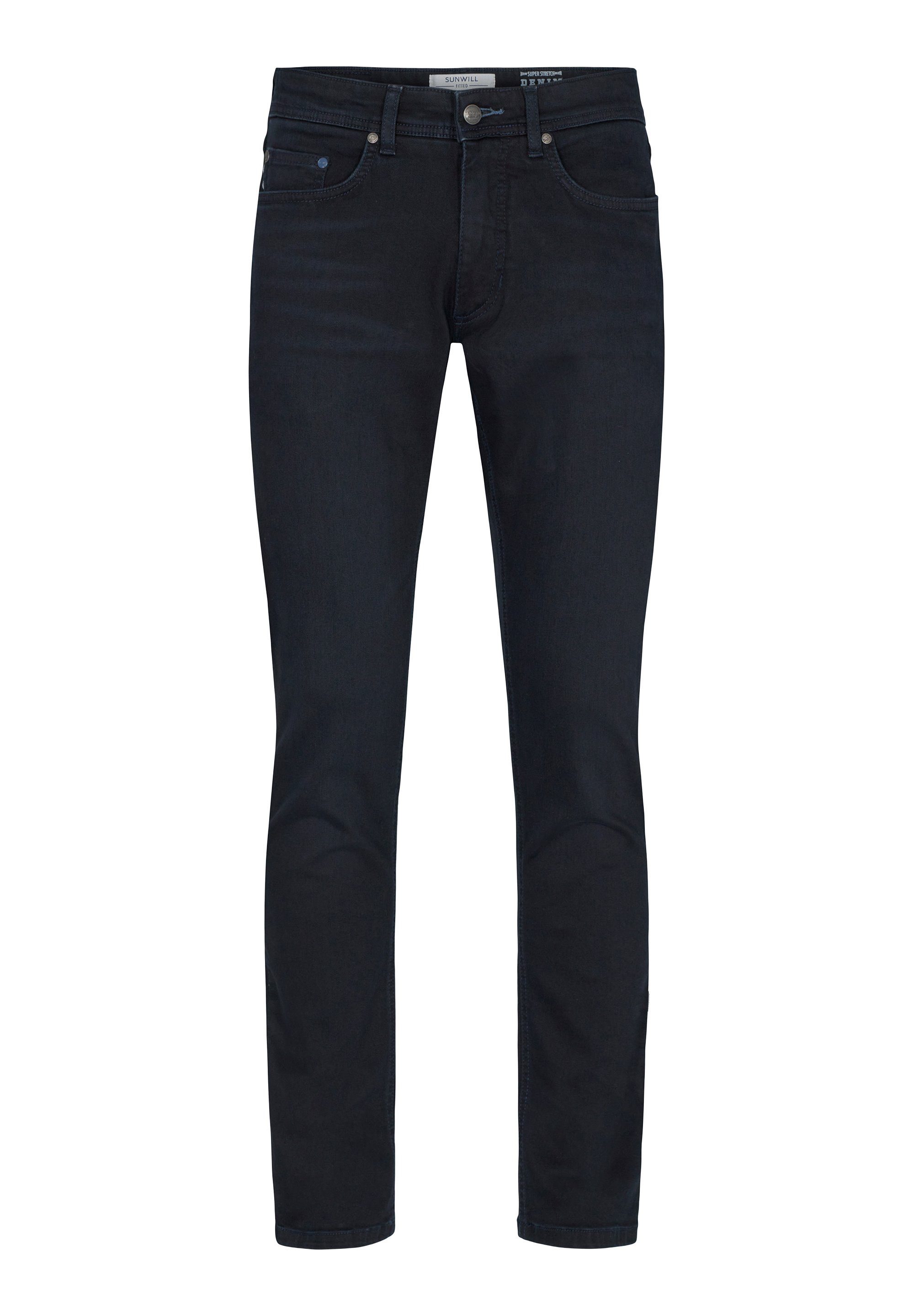 dark Straight-Jeans navy Super Stretch Fit Fitted SUNWILL in