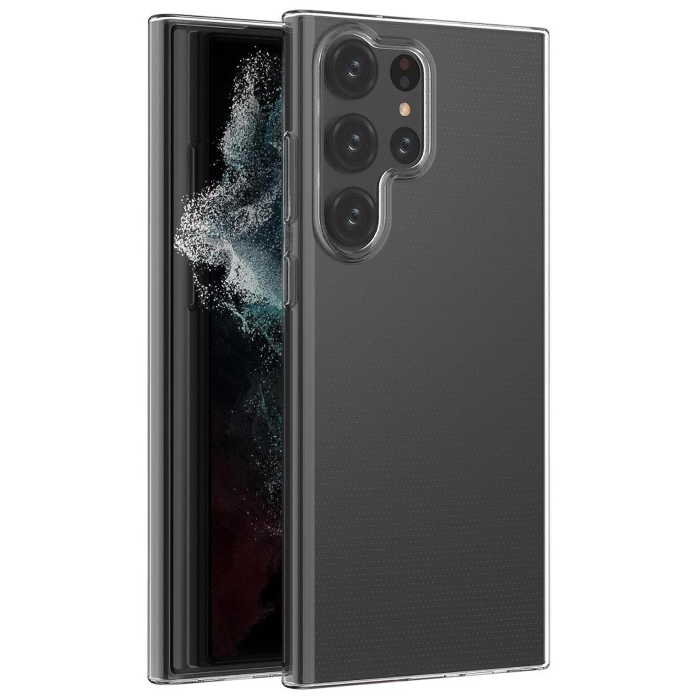 CoolGadget Handyhülle Silikon Handy Hülle Slim für Samsung Galaxy S23 Ultra 6,8 Zoll, dünne TPU Schutzhülle Case in transparent / durchsichtig