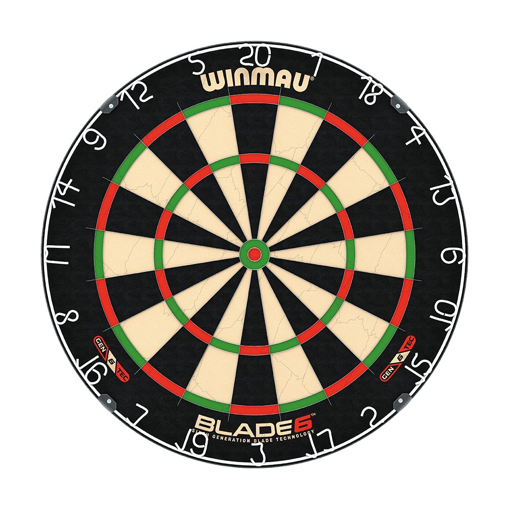 Winmau Dartscheibe Winmau Blade 6 Set mit 2 Sets Darts und Blade 6 Surround