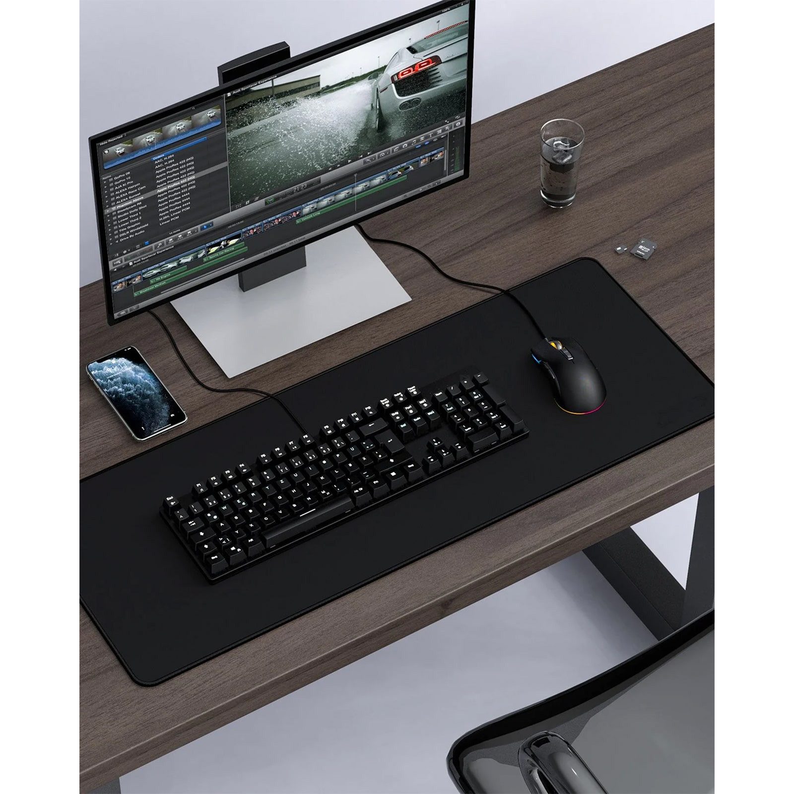 EAXUS Gaming Mauspad XXL (800 x 300 mm, Premium Matte), wasserdicht, rutschfest, verbessert Präzision & Geschwindigkeit
