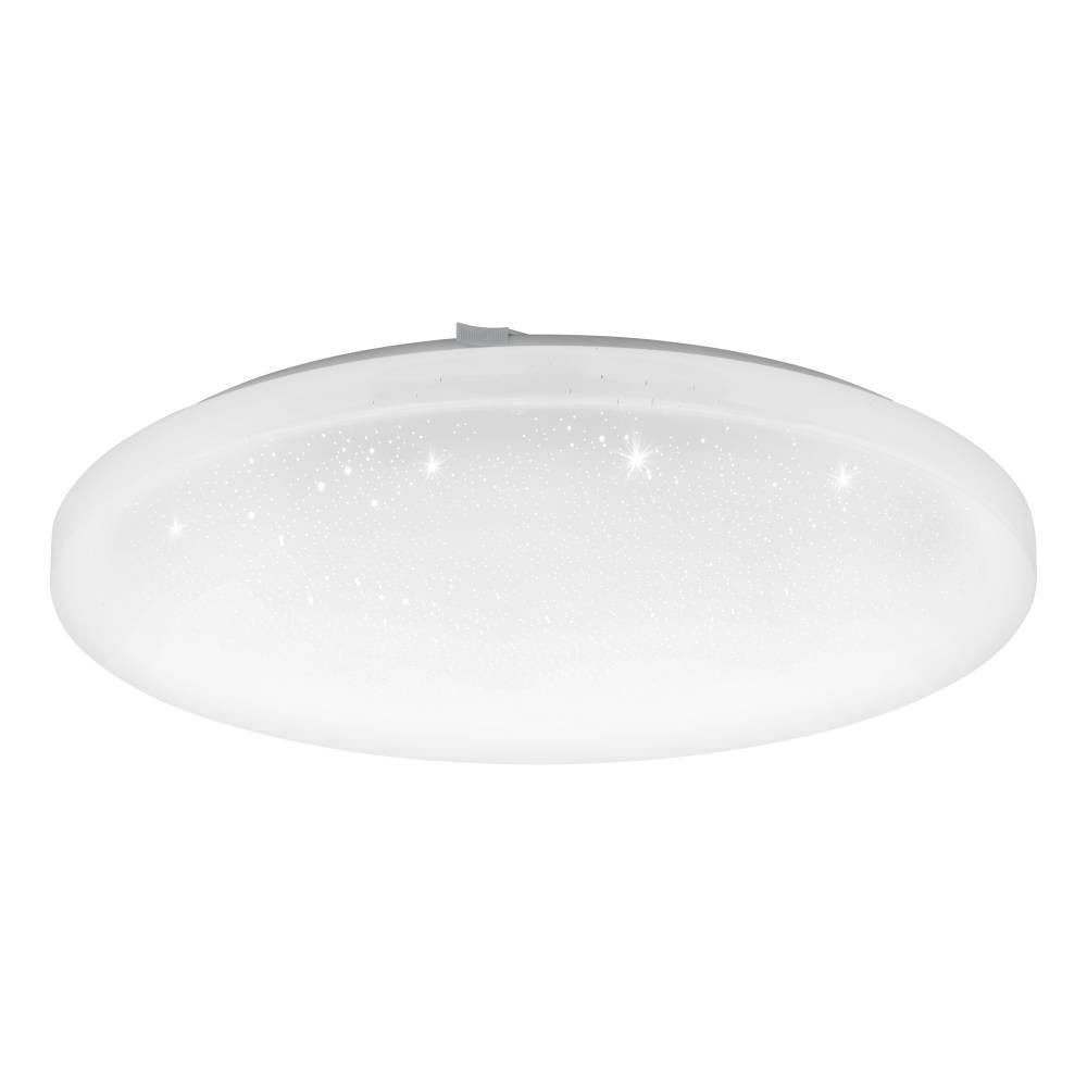 EGLO LED Deckenleuchte FRANIA-S Deckenlampe, weiß, Kristalleffekt, geringe Aufbauhöhe, LED fest integriert, Warmweiß, Wohzimmer, Küche, Esszimmer, Flur, modern, rund