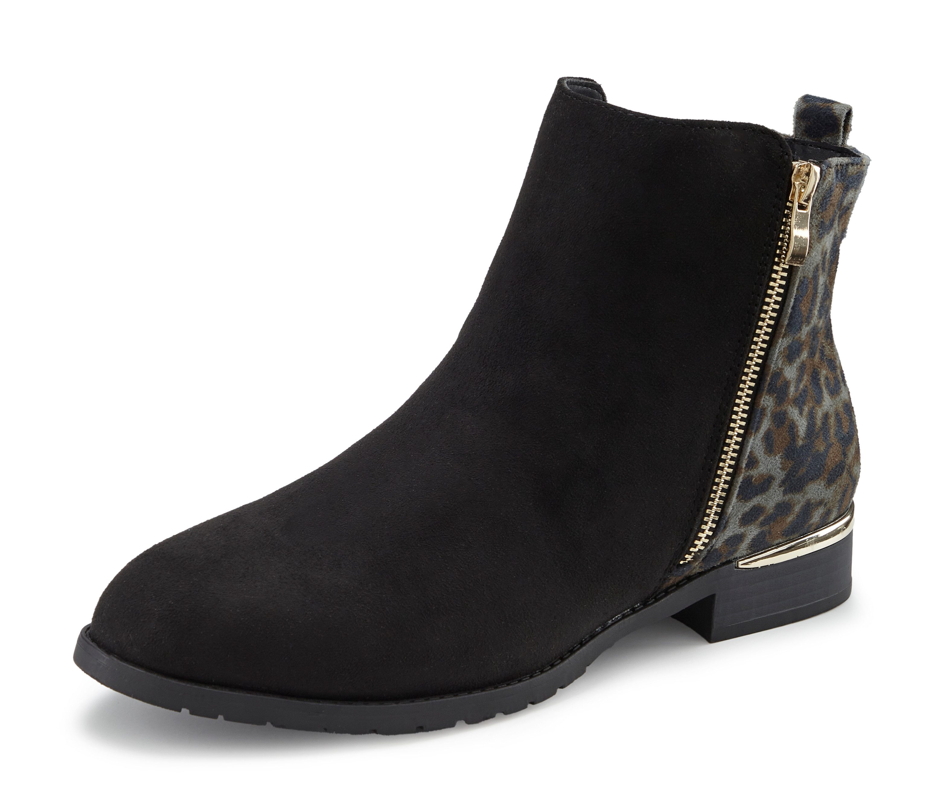 LASCANA Ankle Boots, Stiefel Stiefelette mit Leo-Print VEGAN günstig online kaufen