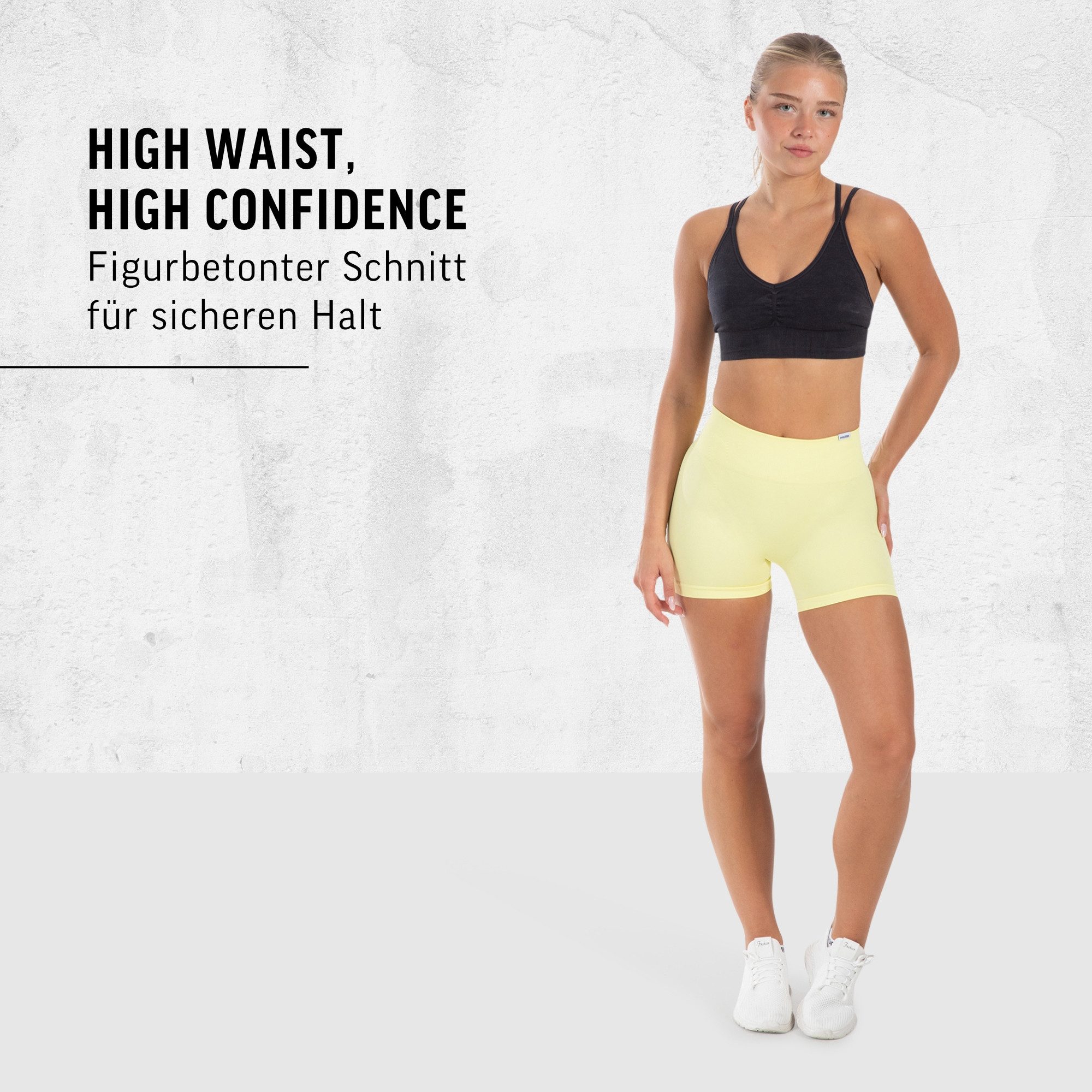 Smilodox Shorts Cetrina Pro, Seamless High Waist Hotpants, figurbetont & elastisch Kurze Radlerhose, Nahtlos, Komfort Booty Konturen, Gym Training Alltag