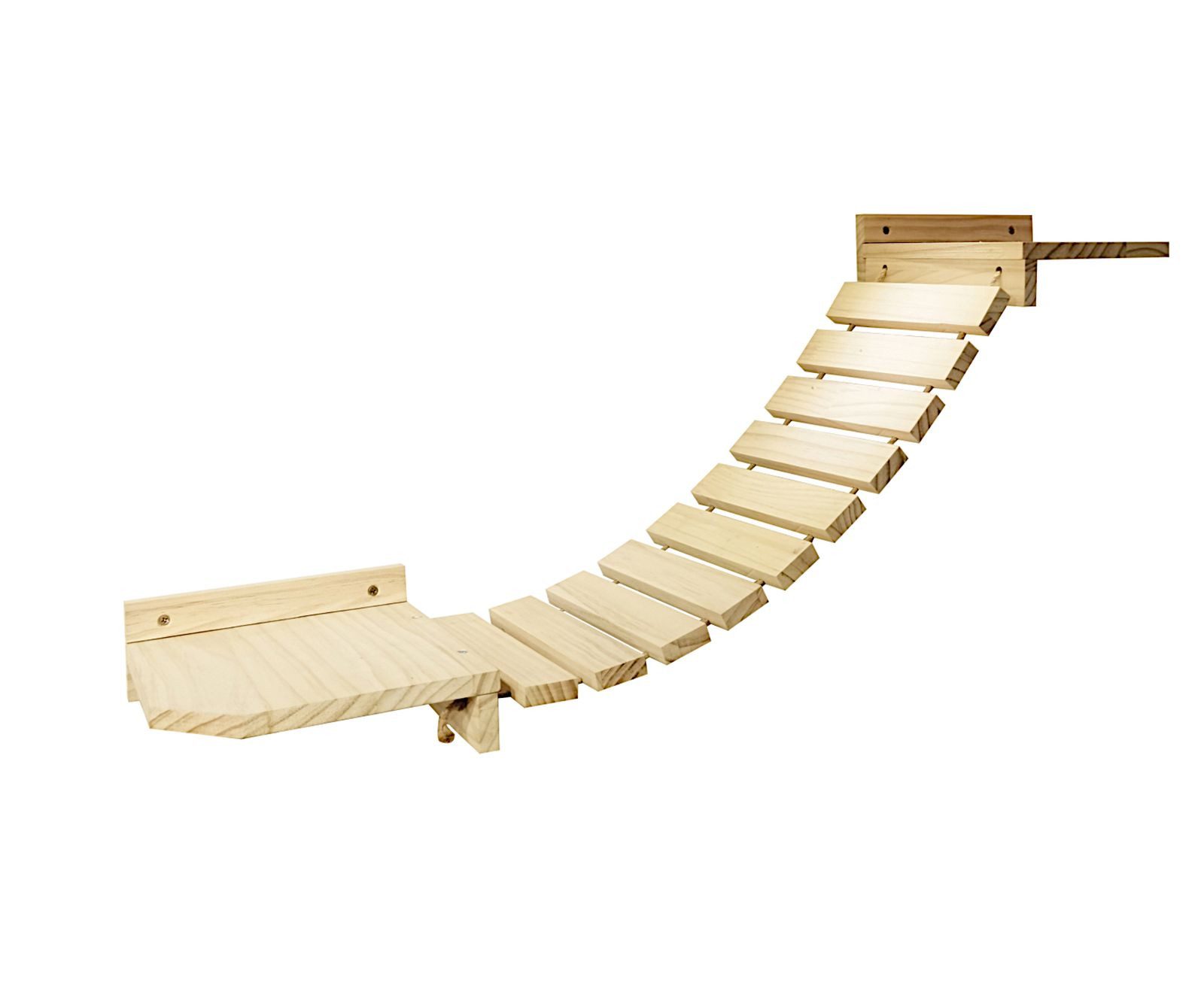 BURI Katzen-Kletterwand Wand Katzen Hängebrücke L55cm Kletterbrücke Katzenbrücke Kletterbaum von BURI