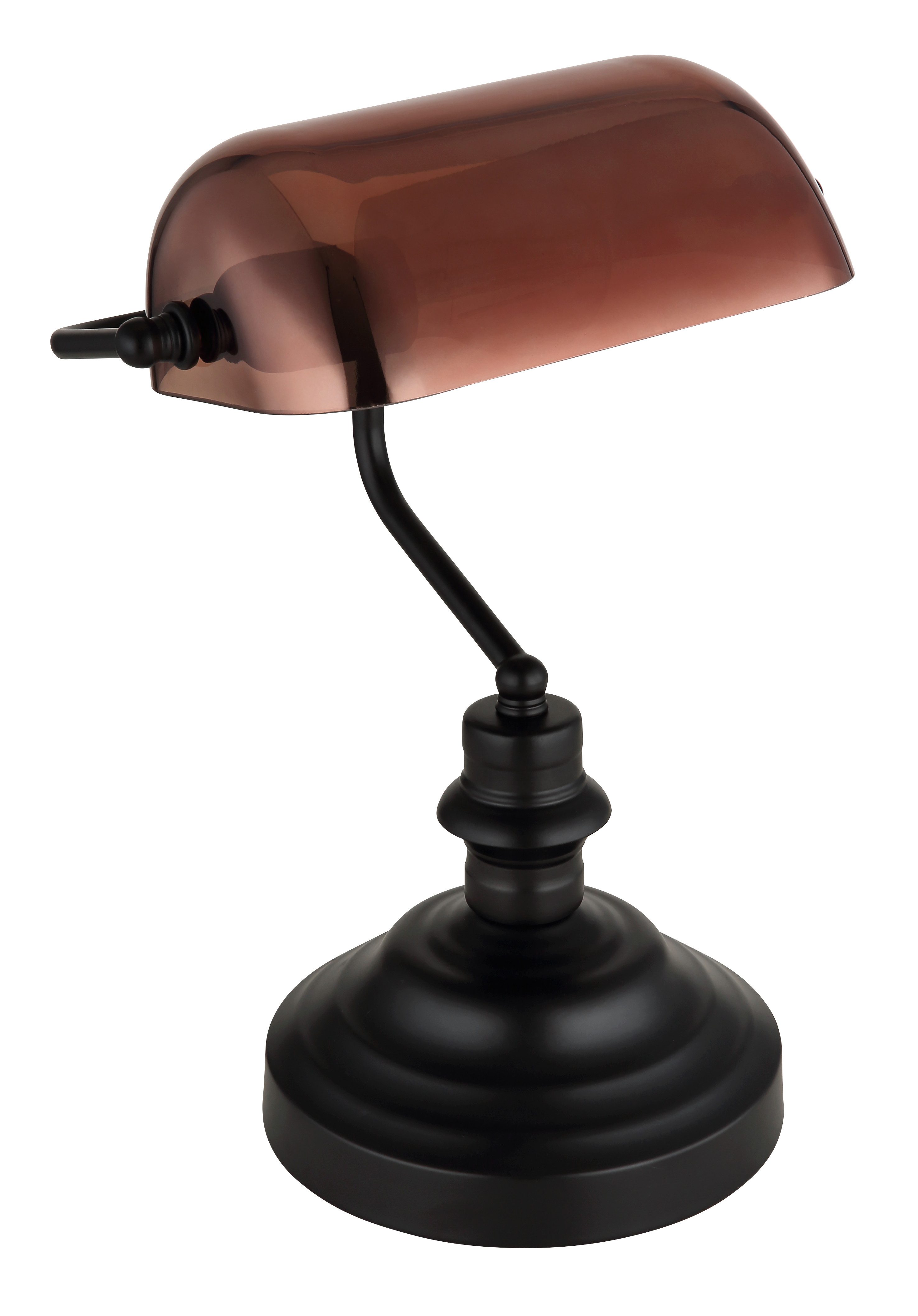 GLOBO LIGHTING Schreibtischlampe ANTIQUE, ohne Leuchtmittel, Klassische Schreibtischleuchte, Antik-look Tischleuchte, Bankerlamp