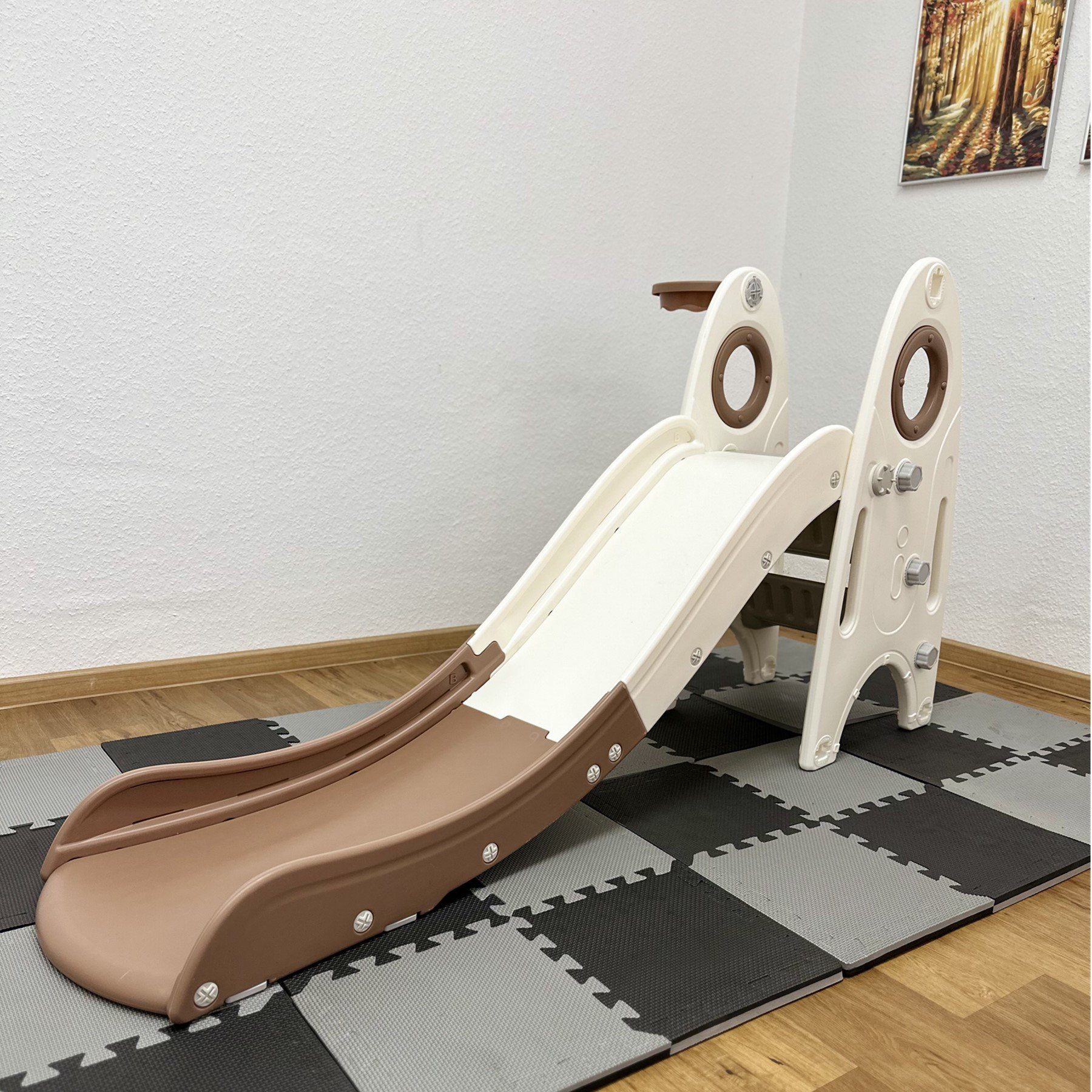 TikTakToo Indoor Slide, Garden Slide, Children's Slide, Motor Skills Trainer (easy assembly, complete playset), environmentally friendly HDPE, for children aged 1 and up, foldable