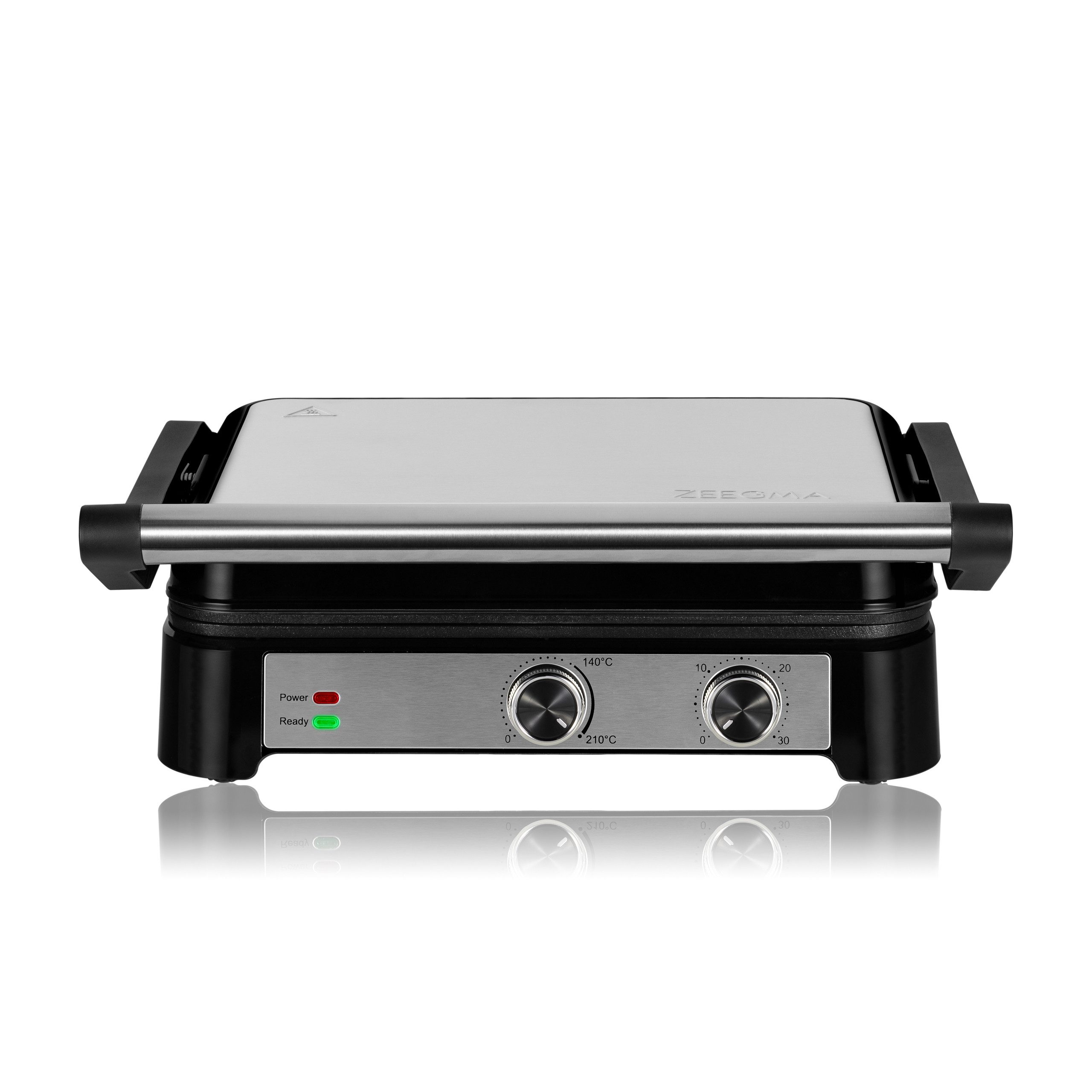 Zeegma Kontaktgrill GRILL CHEF BASE CONTROL, 2000 W, 2000W Leistung/180°Öffnung/Antihaftbeschichtung/LED-Anzeigen