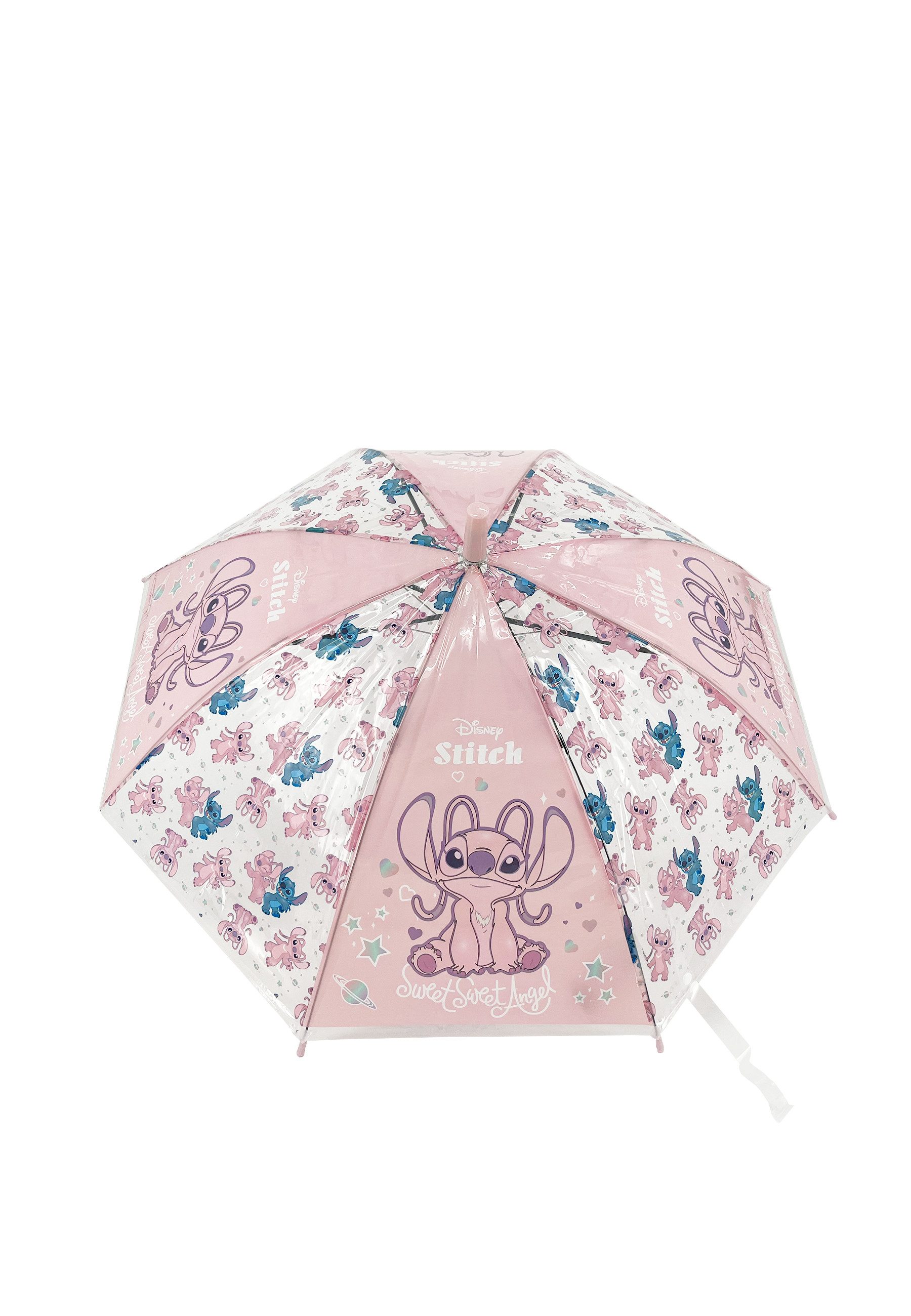 Stitch Stockregenschirm Kinder Automatik-Regenschirm rosa leicht stabil 82 cm, windfest