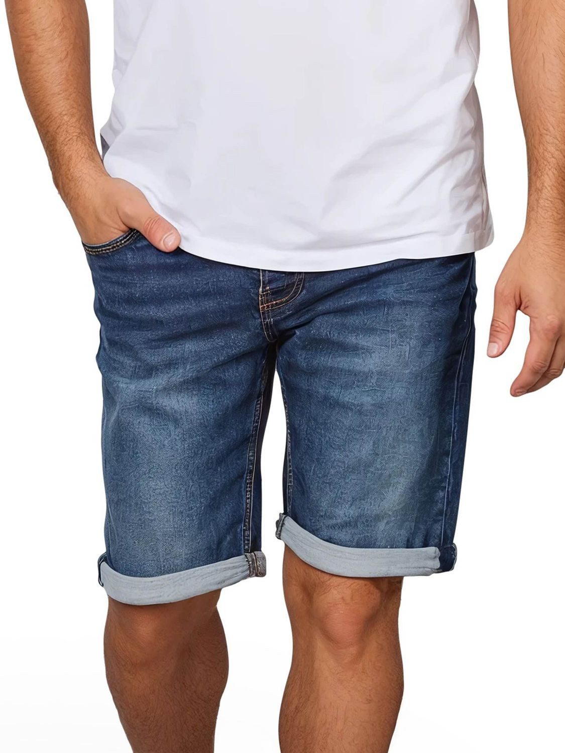 MUSTANG Jeansshorts Herren Shorts Chicago Real X Regular Fit Bermudashorts mit Stretch