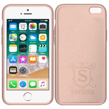 CoolGadget Handyhülle Rosa als 2in1 Schutz Cover Set für das Apple iPhone 6 / 6S 4,7 Zoll, 2x Glas Display Schutz Folie + 1x TPU Case Hülle für iPhone 6 / 6S