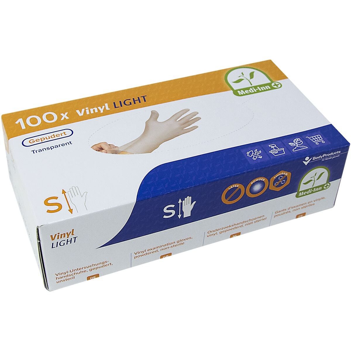 PAPSTAR Einweghandschuhe (100-St) beidhändig passend / gepudert, latexfrei