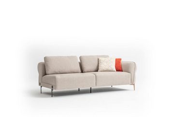 JVmoebel 3-Sitzer Beige Sofa 3 Sitzer Luxus Wohnzimmer Sofa Modern Stil Möbel, Made in Europe