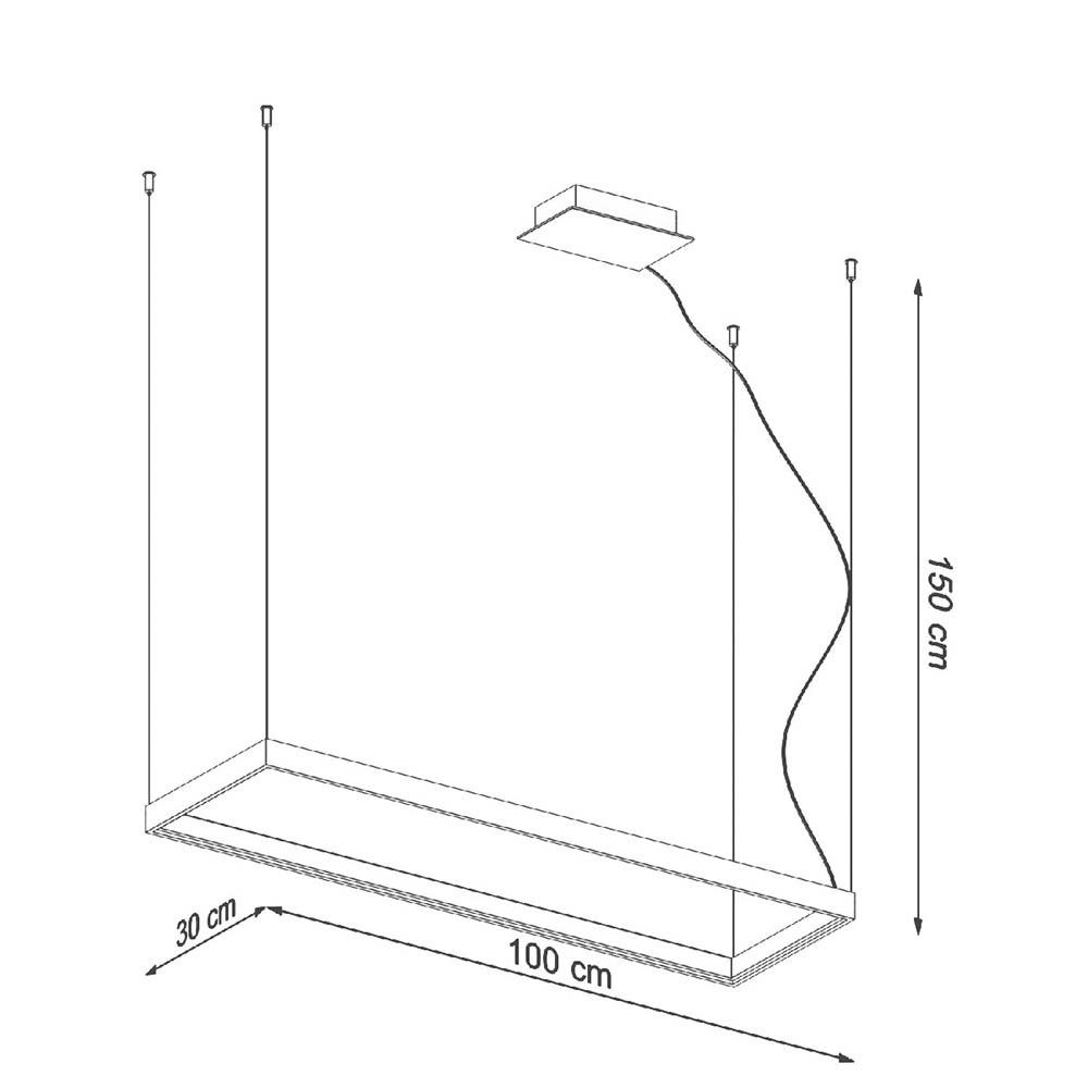 fest Wohnzimmerleuchte Alu LED-Leuchtmittel Esszimmerlampe LED verbaut, LED Warmweiß, etc-shop Hängelampe Pendelleuchte, Pendelleuchte weiß