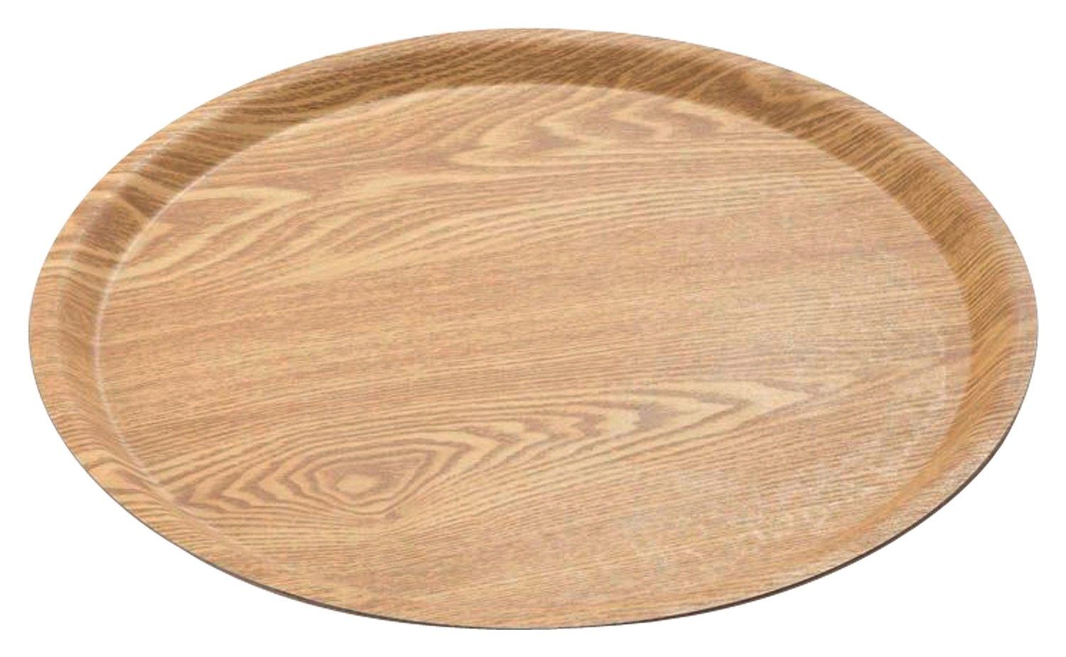 casa NOVA Tablett Tablett ESKALA, Braun, Ø 39 cm, Holz