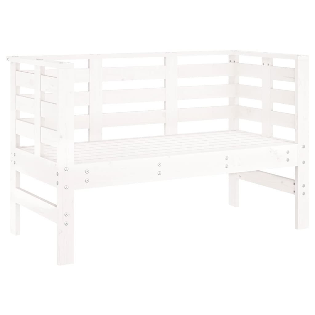 vidaXL Gartenbank Gartenbank Weiß 111,5x53x71 cm günstig online kaufen
