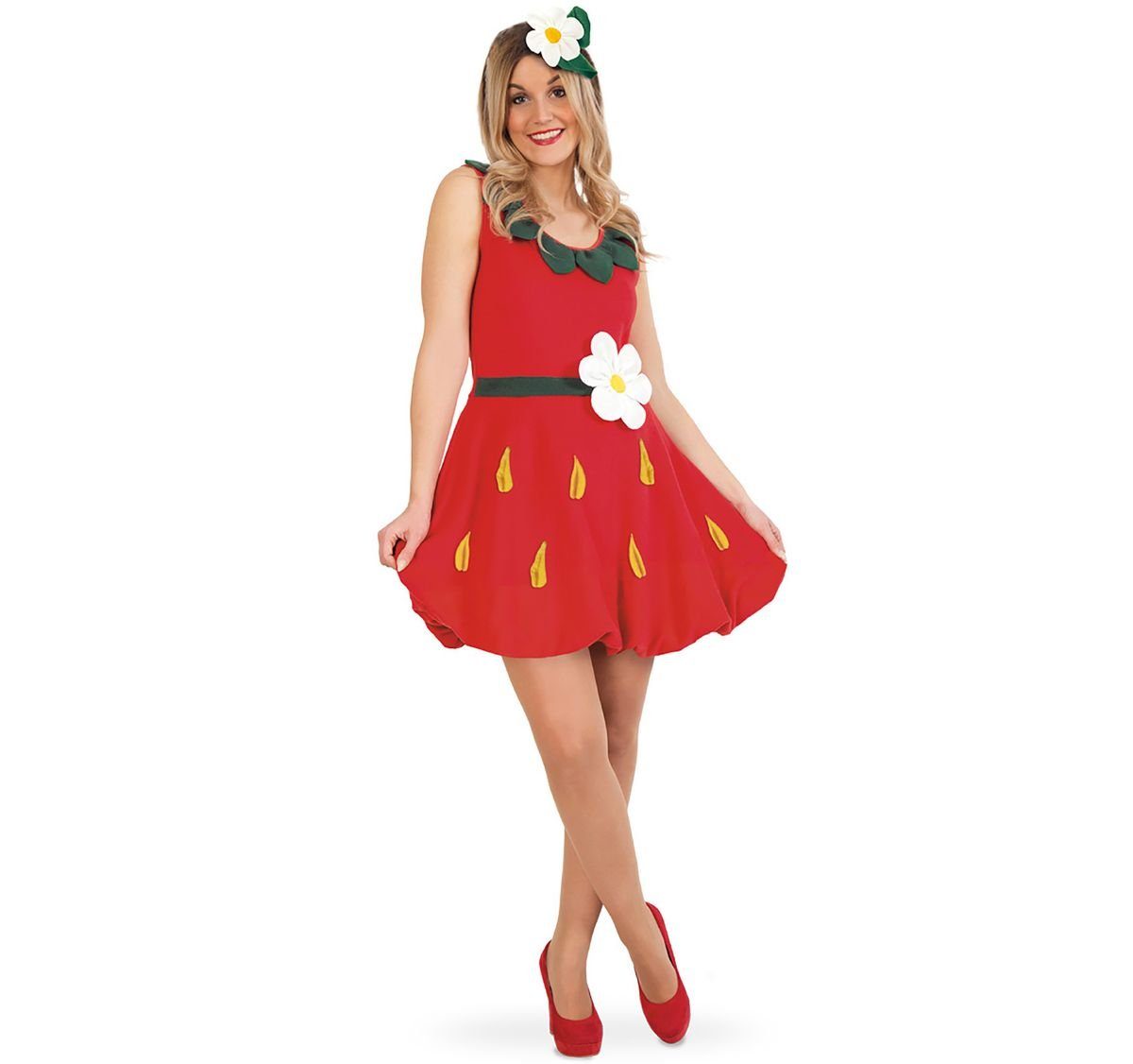 Kostüm Erdbeere Kleid für Damen