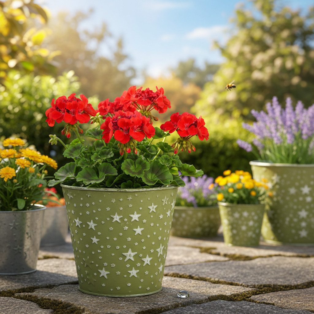Florists Products Übertopf Metall-Blumentopf mit Sternendesign für dekorative