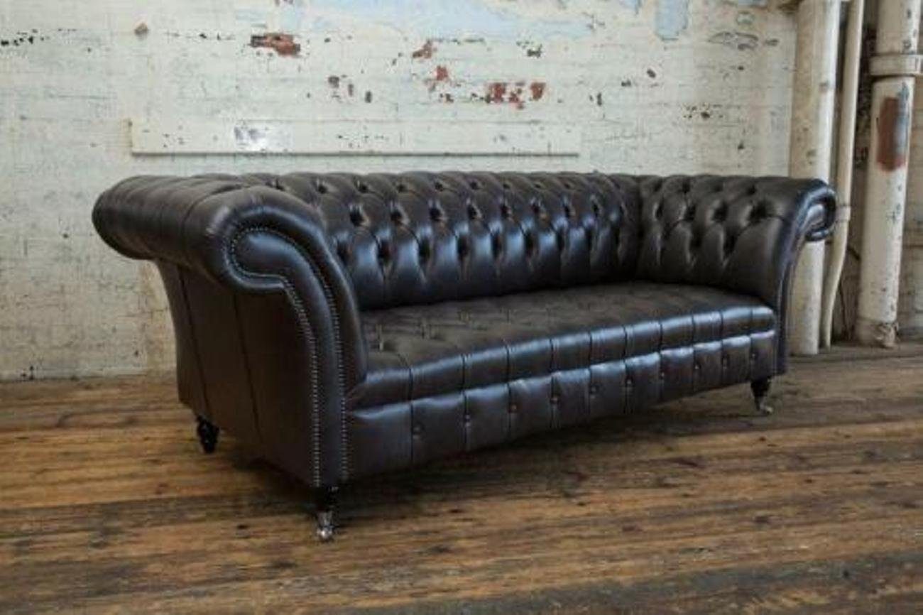Chesterfield Sofa Design Luxus JVmoebel Sofas Couch 3 Leder Polster 3-Sitzer Sitzer