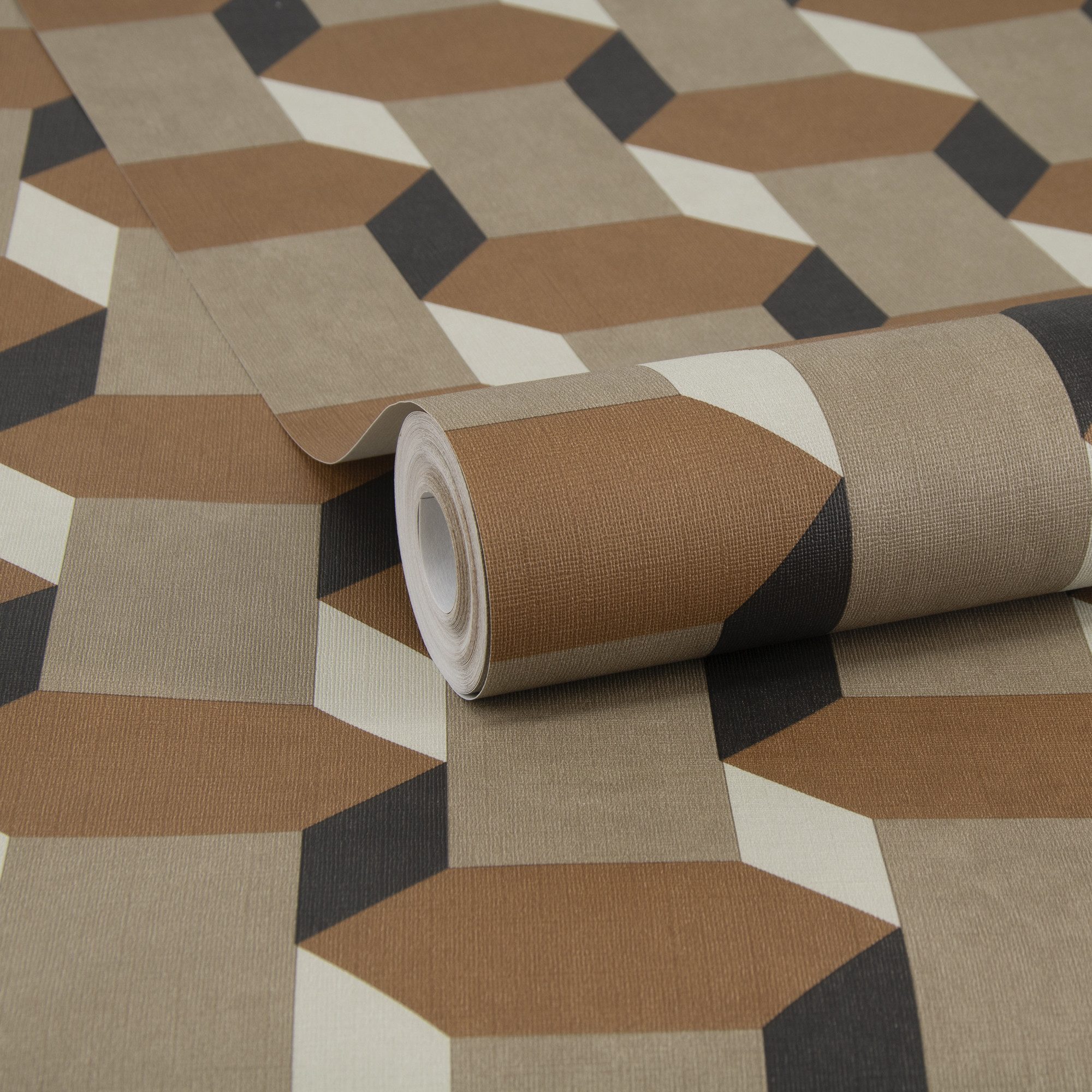 Sublime Vliestapete VINTAGE GEOMETRIC, geprägt, 3D-Optik, (1 St), Design Tapeten