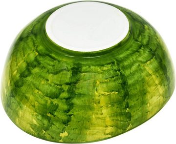 Lashuma Salatschüssel Melone, Keramik, (1-tlg), Handbemalte Obstschale rund Ø 20 cm