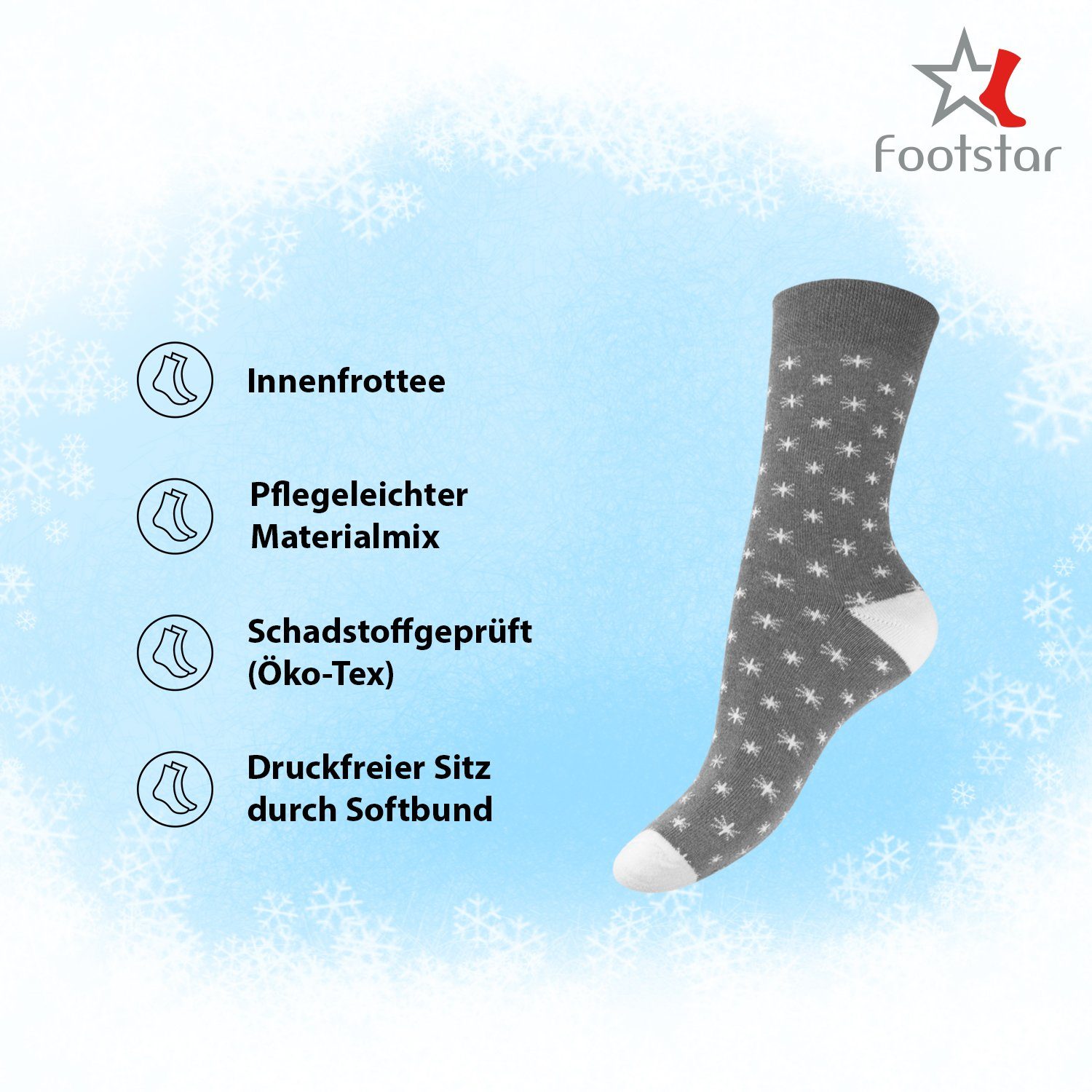 Footstar Thermosocken Damen Wintersocken (6 Paar) günstig online kaufen