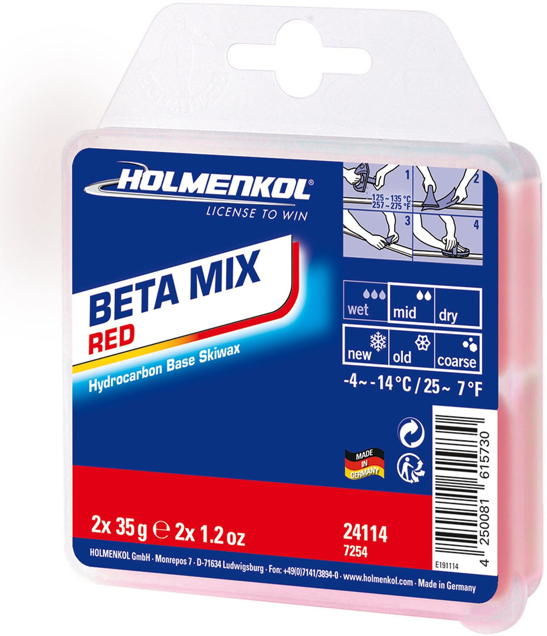 Holmenkol Ski BEATMIX RED 2X35G