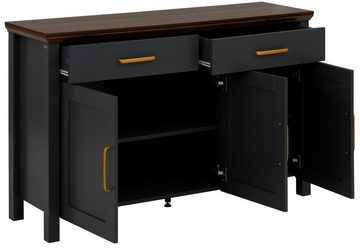 Home affaire Sideboard Martinau, Topplatte in Holzoptik, mit 2 Schubladen, 3 Türen, Breite 130 cm