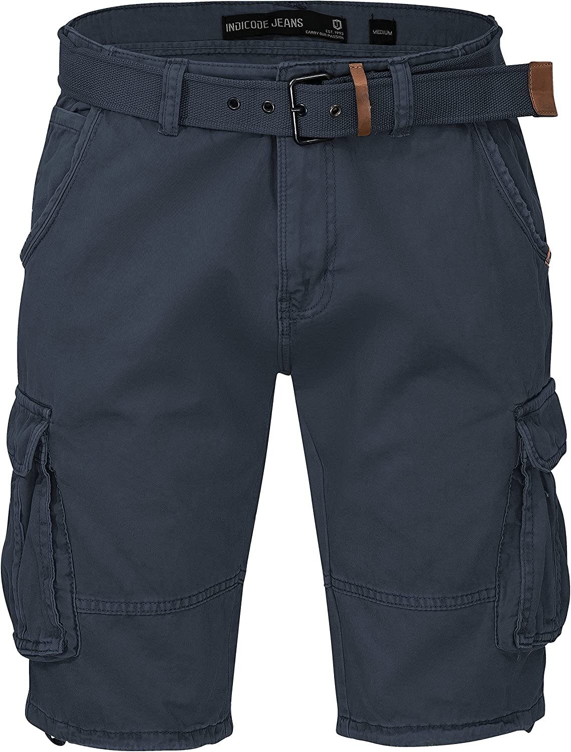 Indicode Cargoshorts Kjeld Herrencargoshorts mit 6 Taschen