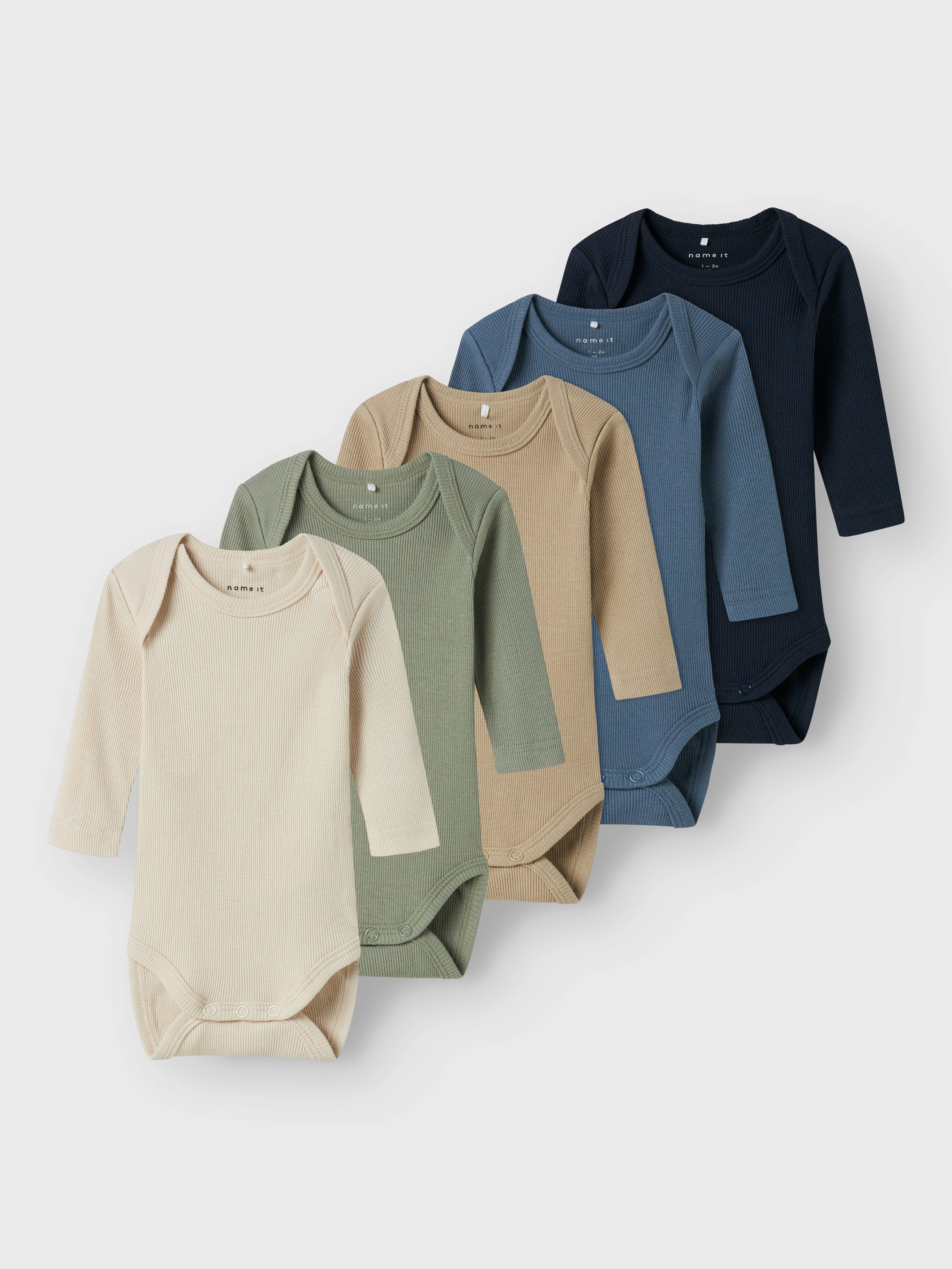 Langarmbody NBNBODY 5P LS SOLID RIB NOOS
