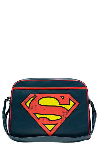LOGOSHIRT Schultertasche Superman - Logo, mit coolem Superman-Logo