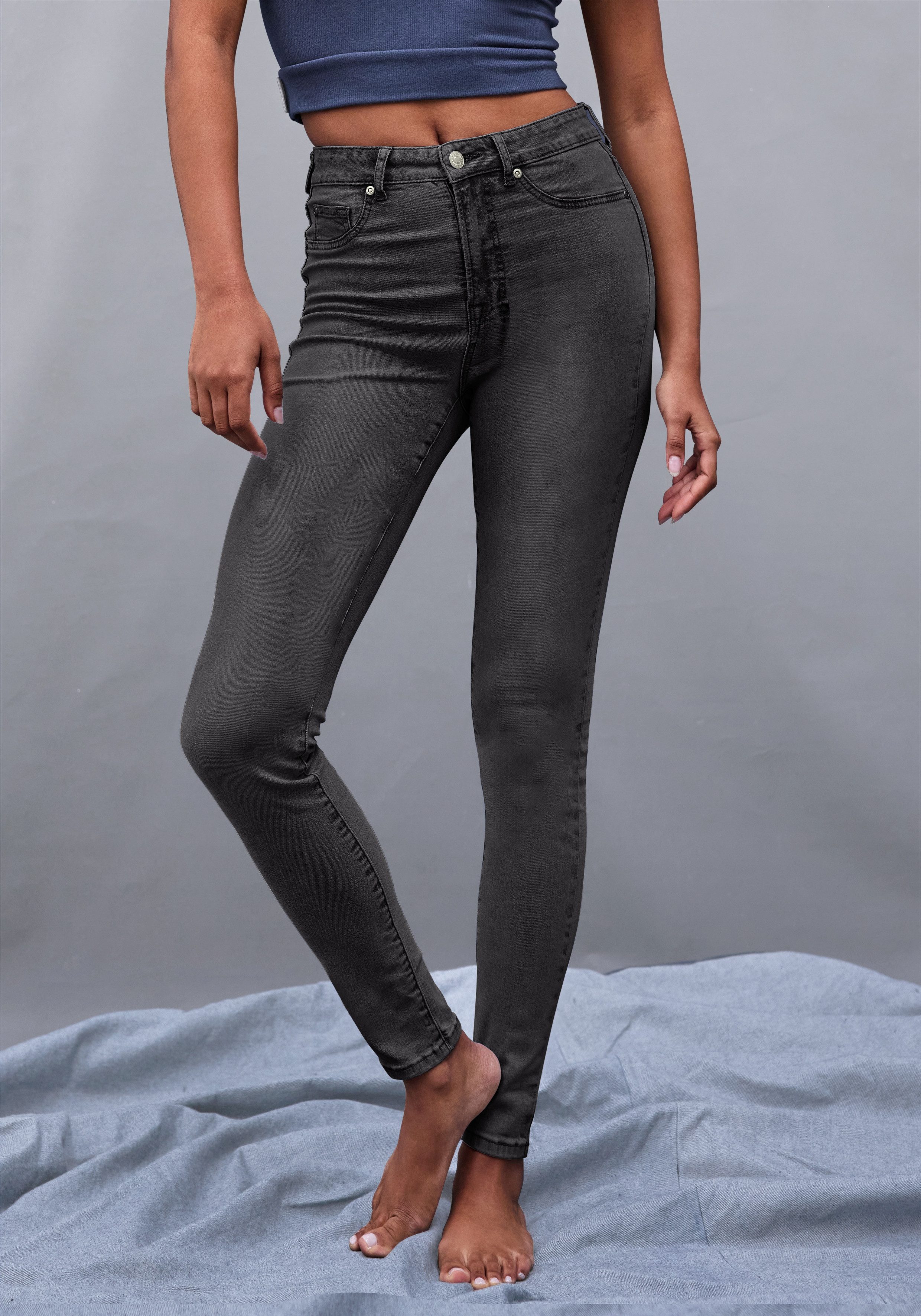 LASCANA Jeansleggings 7/8-Länge in Skinny-Form, Stretch-Denim, günstig online kaufen
