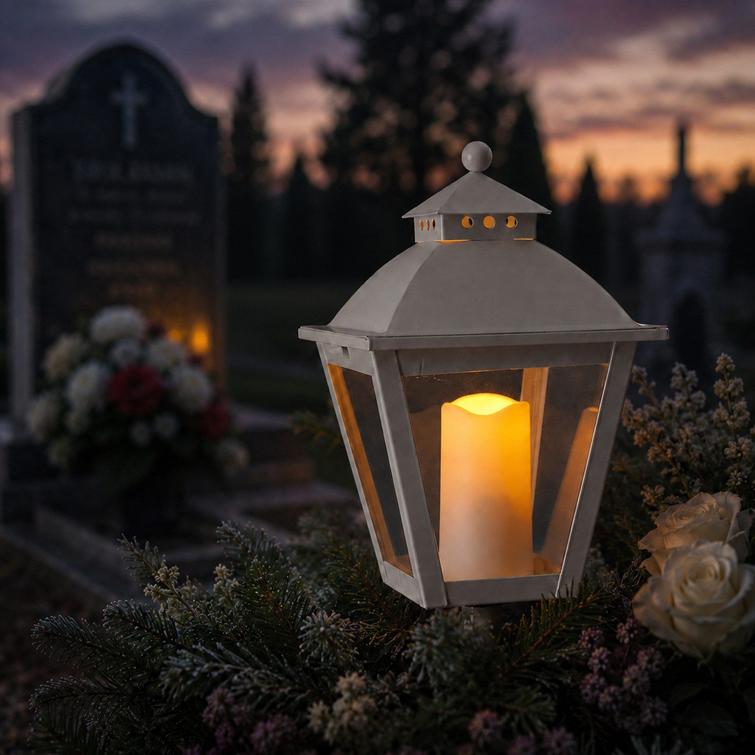 MARELIDA LED-Kerze Grabkerze Mini Stumpenkerze H: 10cm D: 5cm Timer Sensor bis 750h weiß, LED Classic, gelb – Bild 4 von 5