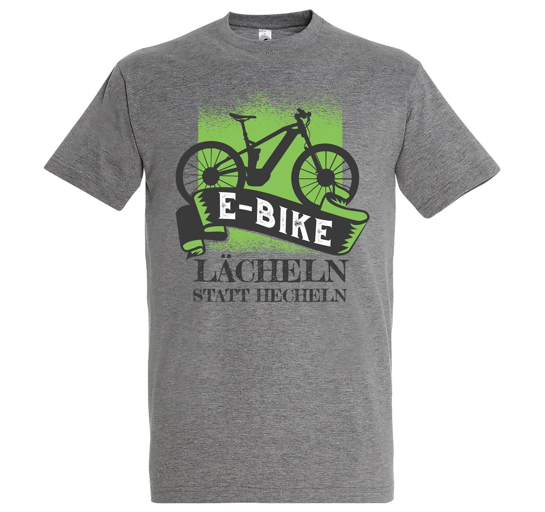 Youth Designz T-Shirt E-Bike Lächeln Statt Hecheln Herren Shirt mit lutsigem Frontprint